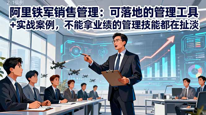 阿里铁军销售管理:可落地的管理工具+实战案例,不能拿业绩的管理都在扯淡-摇钱树