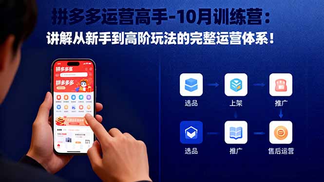拼多多运营高手-10月训练营:讲解从新手到高阶玩法的完整运营体系!-摇钱树